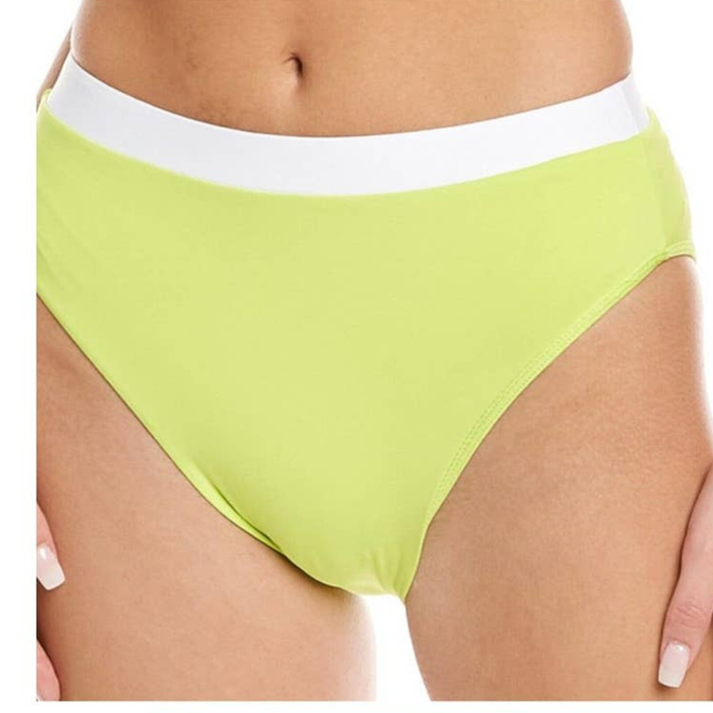 Andie Swim The Banded Cheeky Bottom in Neon Lemon Size Medium NWT